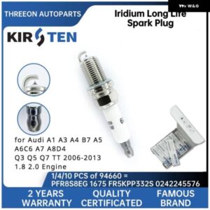 イリジウム スパークプラグ アウディ A1 A3 A4 B7 A5 A6C6 A7 A8D4 Q3 Q5 Q7 TT 2006-2013 1.8 2.0 エンジン FR5KPP332S 06H905601A