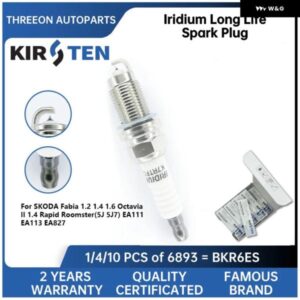 イリジウム スパークプラグ SKODA ファビア 1.2 1.4 1.6 オクタビア II 1.4 ラピッド ルームスター 5J 5J7 EA111 EA113 EA827 FR7HC+ KSP6893
