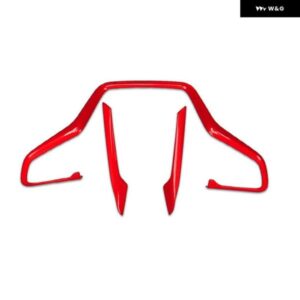 赤 内装 ステアリングホイール カバー トリム ホンダ シビック 2016-2020 10TH