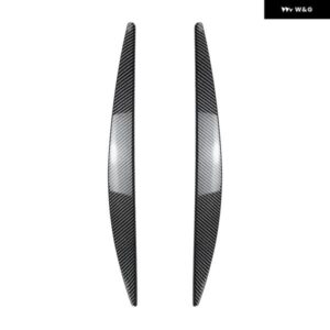 車用フロント ヘッドライト カバー ヘッドライト ランプ アイブロウ トリム ABS シュコダ オクタビア MK3 2015-2017 カーボン