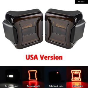 車用LED テールライト ジープ ラングラー JL 2018-2023 リアブレーキランプ ウィンカー バックライト アクセサリー - Smoke USA