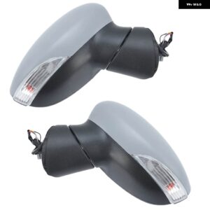 6ピンサイドドアミラー アセンブリ フォード フィエスタMK7 2008-2012プライマー8穴ソケット マニュアル 折りたたみ 式ウィングミラー カーアクセサリー - 1 Pair