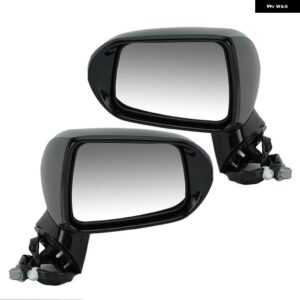 5ワイヤーサイドバックミラー アセンブリ ホンダ ジャズ2005-2008ランプ ブライトブラック ウィンカーライト 付きサイドミラー - A Pair