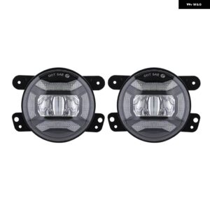 30W LED フォグランプ 穴 付きDRL ジープ ラングラー JKU JK 07-17 オフロード フォグランプ ジープ JL JKU ルビコン サハラ 18-21+ - 1