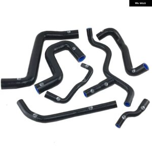 シリコンインテークホース VW ゴルフ GT I MK2 1.8 8V PBコード 1987-1991 9個 - K8-103-104 BLACK