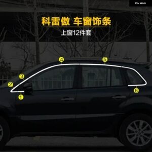 ルノー コレオス 2009-16 ステンレス ドア ウィンドウ トリム ウィンドウ トリム カバー トリム カー スタイリング - Design 2