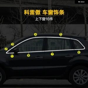 ルノー コレオス 2009-16 ステンレス ドア ウィンドウ トリム ウィンドウ トリム カバー トリム カー スタイリング - Design 3