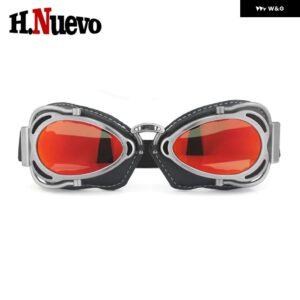 バイク オートバイ MXゴーグル ヴィンテージ メンズ メガネ ダート バイク オートバイ モトクロス スキー 安全ゴーグルレス オフロード 自転車 バイカー ス - Grey Frame Red