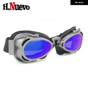 バイク オートバイ MXゴーグル ヴィンテージ メンズ メガネ ダート バイク オートバイ モトクロス スキー 安全ゴーグルレス オフロード 自転車 バイカー ス - Grey Frame Blue