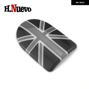 車 ミニ クーパー クラブマン F55 F56 F57 F54 F60 カー スタイリング ユニオンジャック カー グローブ ボックス ハンドル 装飾 収納 ボックス カバー - F55 56 57 Gray Jack