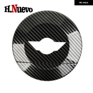 MINI COOPER SE J01 J05 ELECTRIC U25 COUTRYMAN ステアリングホイール センターカバー パネル スタイリング ステッカー 車内アクセサリー - Carbon fiber pattern