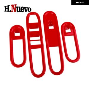 ミニ カントリーマン U25 2024 2025 車ドア アームレスト パネル ハンドル ホルダー ウィンドウリフトスイッチ ボタン カバー トリム ABSアクセサリー 4個 - red