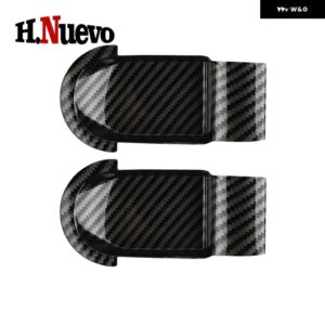 カーアクセサリー 2個 ドアハンドル カバー ミニクーパー E SE J01 EV ABS 車 ドアハンドル ステッカー デコレーション 2024 25 - Carbon fiber pattern