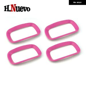 計器 コンソール サイド エアコン エア アウトレット リング トリム ステッカー 車内アクセサリーミニクーパーF60カントリーマン - Pink