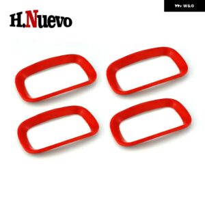 計器 コンソール サイド エアコン エア アウトレット リング トリム ステッカー 車内アクセサリーミニクーパーF60カントリーマン - red