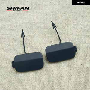 4L0807449E 4L0807450E リア バンパー 牽引フック アイカバー キャップ プライム仕上げ アウディ Q7 2010-2015 カーアクセサリー 4L0 807 449 E - Left　and　Right