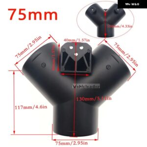 42MM/90MM/60MM/75MM エアベント ダクト T Y L ピース エルボ パイプ アウトレット 排気コネクタ ジョイナー WEBASTO ディーゼル パーキング ヒーター - Y-75mm