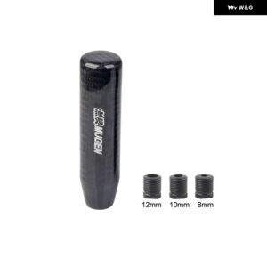 5/6速カーボン スタイル ギア シフト ノブ 汎用 シェイプ マニュアル トランス ミッション シフター レバー ノブ8MM 10MM 12MM - 130mm-logo
