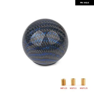 5/6速カーボン スタイル ギア シフト ノブ 汎用 シェイプ マニュアル トランス ミッション シフター レバー ノブ8MM 10MM 12MM - tw-blue-yx