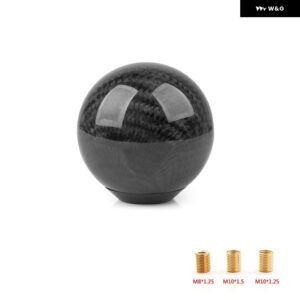 5/6速カーボン スタイル ギア シフト ノブ 汎用 シェイプ マニュアル トランス ミッション シフター レバー ノブ8MM 10MM 12MM - tw-yx-black