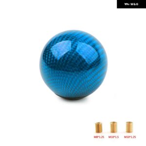 5/6速カーボン スタイル ギア シフト ノブ 汎用 シェイプ マニュアル トランス ミッション シフター レバー ノブ8MM 10MM 12MM - tw-yx-blue
