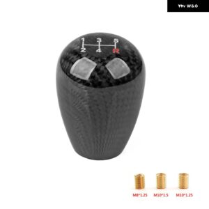 5/6速カーボン スタイル ギア シフト ノブ 汎用 シェイプ マニュアル トランス ミッション シフター レバー ノブ8MM 10MM 12MM - ed-5speed