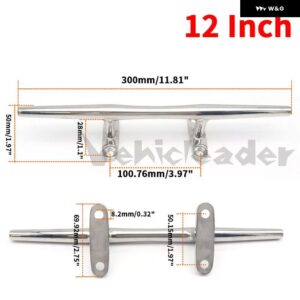 4/5/6/8/10/12インチ ボートクリート ボートグラブハンドル 316 ステンレス ボートデッキクリートハードウェア マリンヨットボートアクセサリー - 12 inch