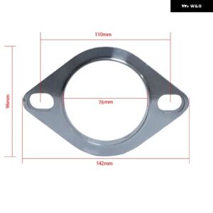 1個車アクセサリーアクセサリー 汎用 ステンレス マフラーフランジマフラー接続51MM63MM76MMジョイント - 76mm 1pcs