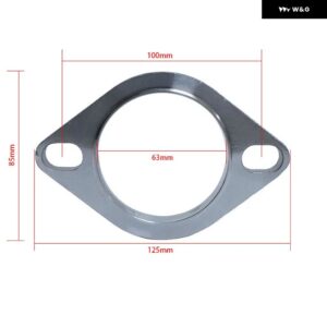 1個車アクセサリーアクセサリー 汎用 ステンレス マフラーフランジマフラー接続51MM63MM76MMジョイント - 63mm 1pcs