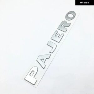 1個 3D シルバー ゴールド ソフト プラスチック パジェロ レター ABS エンブレム バッジ ステッカー 車体サイド ロゴ デカール - 1pcs Silver