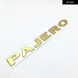 1個 3D シルバー ゴールド ソフト プラスチック パジェロ レター ABS エンブレム バッジ ステッカー 車体サイド ロゴ デカール - 1pcs Gold