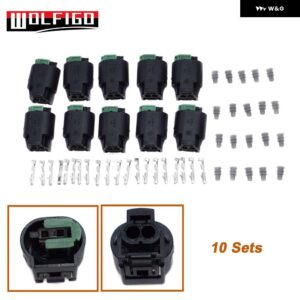 1セット/10セット温度センサー2ピンコネクタソケットプラグ ワイヤー付き ワイヤーなし 1-967644-1 968405-1 BMW 3 5 7シリーズ - 10 sets no wires