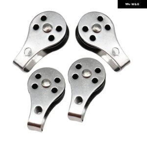 316 ステンレス シングル プーリー ブロック プーリー ナイロン プーリー 洗濯ラインセーリングボートアクセサリー2/4/6/10個 - 4pcs