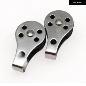 316 ステンレス シングル プーリー ブロック プーリー ナイロン プーリー 洗濯ラインセーリングボートアクセサリー2/4/6/10個 - 2pcs