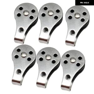 316 ステンレス シングル プーリー ブロック プーリー ナイロン プーリー 洗濯ラインセーリングボートアクセサリー2/4/6/10個 - 6pcs