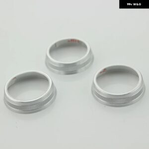 3個 車用 エアコン ホイール ボタン トリム スイッチノブカバー ジープ コンパス 2017 - 20 - Silver