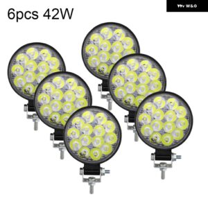 42W 48W ミニLED作業灯 12V 24V LED ライトバー オフロードスポットライト ジープ トラック 4X4 車 SUV ATV BARRA LED ヘッドライト - 6pc 42W