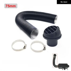 42/60/75/90MM ヒーター パイプ ダクト + 温風アウトレット + ホースラインクリップ2個 吹き出し式 パーキング ヒーター EBERSPACHER WEBASTO PROPEX - 75mm