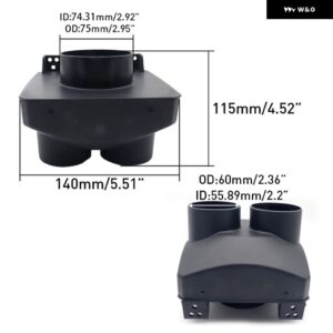 42MM 1穴 75MM 4穴 エア アウトレット ベントカバー エアディーゼル パーキング ヒーターコンバーターパーツ 車 トラック ボート キャンピングカー - 1 Hole to 2 Holes