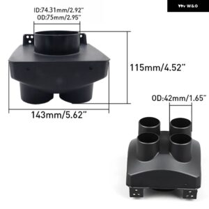 42MM 1穴 75MM 4穴 エア アウトレット ベントカバー エアディーゼル パーキング ヒーターコンバーターパーツ 車 トラック ボート キャンピングカー - 1 Hole to 4 Holes