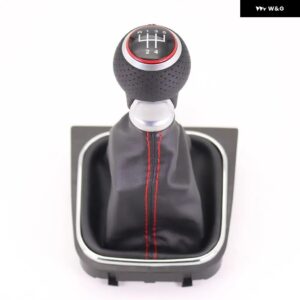 5/6速ギアスティック シフト ノブ ブーツ VW ゴルフ 5 6 MK5 MK6 R32 R20 GTD GTI 2004 - 13 - 5　speed