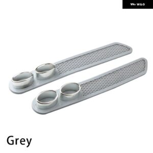 1組 汎用 ABS ゴム 車 オート スタイリング フェイク 装飾 ベント グリッド マフラー パイプ 粘着テープ 車テールカスタム - Grey