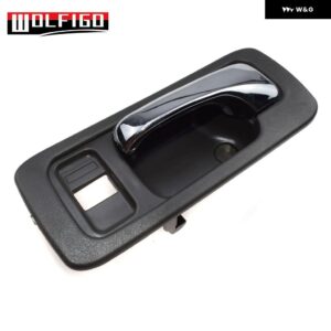 1990～1993年式 ホンダ アコード4ドア用 内装 ドアハンドル フロント左右 ロックホール付き ブラックカラー - Front Left