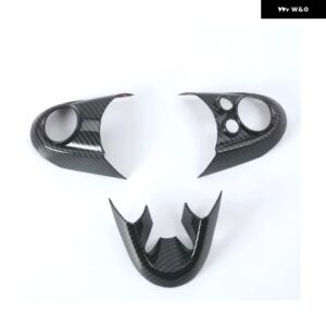 3個 カーボン ステアリングホイール トリム カバー MINI COOPER F54 F55 F56 F57 F60 自動車内装 装飾 カーアクセサリー - Style A