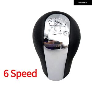 5/6速MT車用 ギア シフト ノブ PUレザー トヨタ カローラ ヴァーソ RAV4 ヤリス AYGO ギア シフト シフター レバー スティック - 6　speed　silver