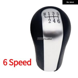 5/6速MT車用 ギア シフト ノブ PUレザー トヨタ カローラ ヴァーソ RAV4 ヤリス AYGO ギア シフト シフター レバー スティック - 6　speed　matte　silver