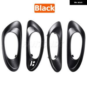 4個 15214503 内側 フロントリア ドアハンドル ベゼル トリム 15214506 15214507 シボレー トレイルブレイザー 2002-2009 15214502 - Black　With　Hole