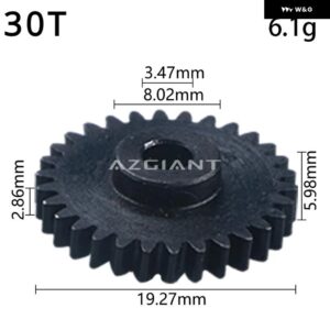 30T マツダ 2 3 6 ロードスター デミオ アクセラ アテンザ MX-5 CX-3 CX-4 CX-5 CX-7 CX-9 カーパーツ サイドウィングミラー 折りたたみ モーターギアセット - metal gear