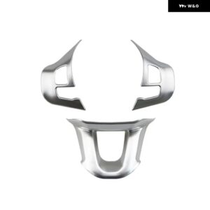 3個セット ステアリングホイール パネル ボタン スイッチカバー スパンコール プジョー 208 GTI 2008 308 2014 - 2018 カー ステッカー - Matte Silver