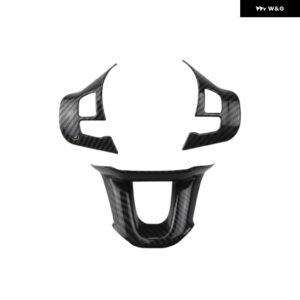 3個セット ステアリングホイール パネル ボタン スイッチカバー スパンコール プジョー 208 GTI 2008 308 2014 - 2018 カー ステッカー - Carbon fibre